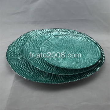 Assiette Verre Vert 8&#39;&#39; 10&#39;&#39; 12&#39;&#39;